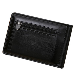 100% High Quality GUBINTU Brand  Men's Mini Zipper  Credit Card ID Coin Holder Money Clip Wallet porte monnaie