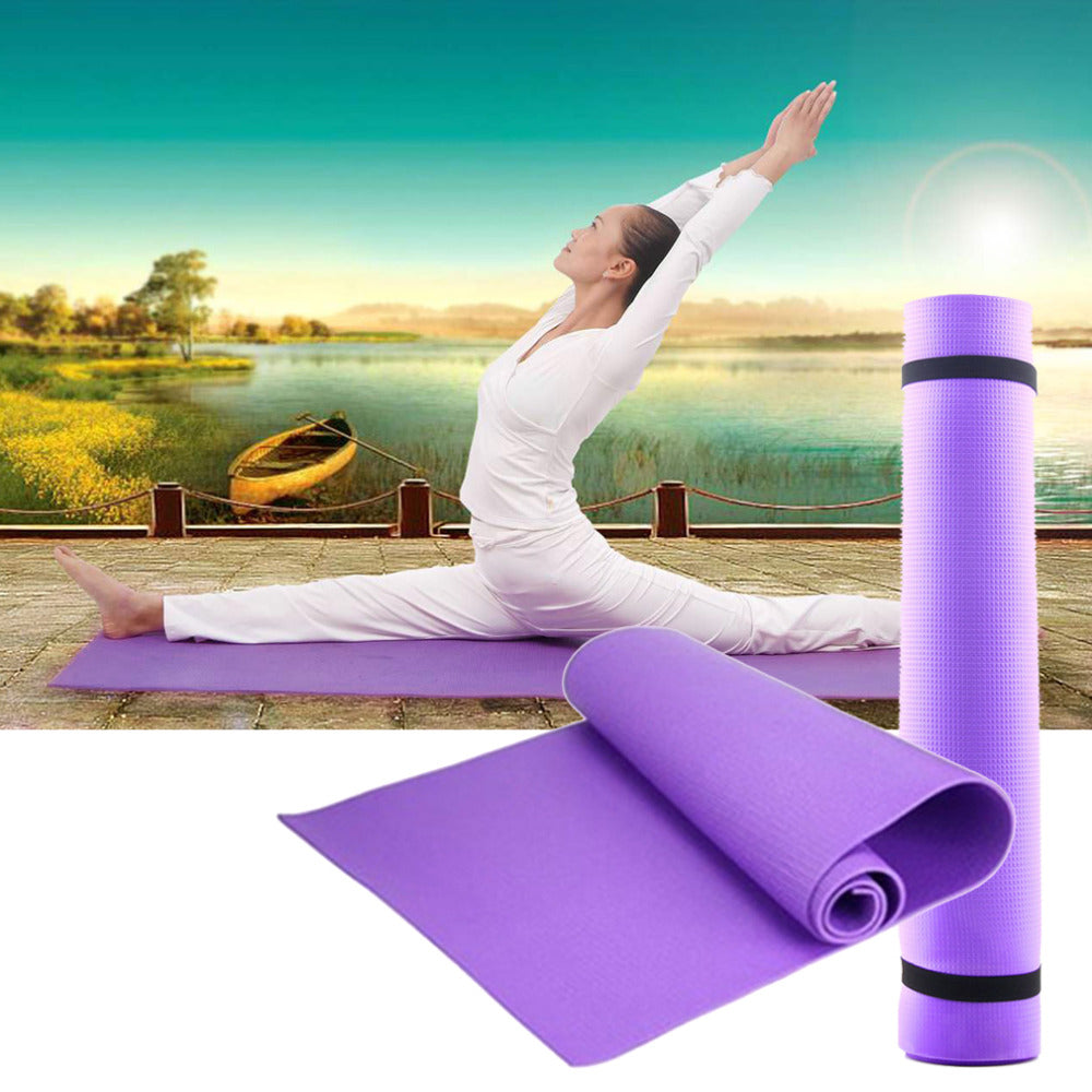 Promotiono Yoga Mat Exercise Pad 6MM Thick Non-slip Gym Fitness Pilates Supplies For Yoga Exercise