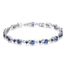 Load image into Gallery viewer, BAMOER 6 Colors Luxury Rose Gold Color Chain Link Bracelet for Women Ladies Shining AAA Cubic Zircon Crystal Jewelry JIB013