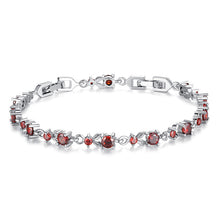 Load image into Gallery viewer, BAMOER 6 Colors Luxury Rose Gold Color Chain Link Bracelet for Women Ladies Shining AAA Cubic Zircon Crystal Jewelry JIB013