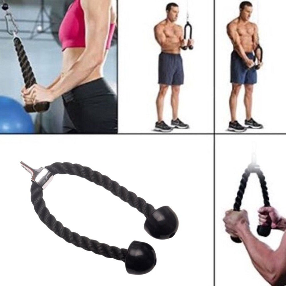 Heavy Duty Triceps Rope Attachment Cable Bodybuilding Plastic Nylon Gym For Triceps Biceps Shoulders Fitness Training Cable