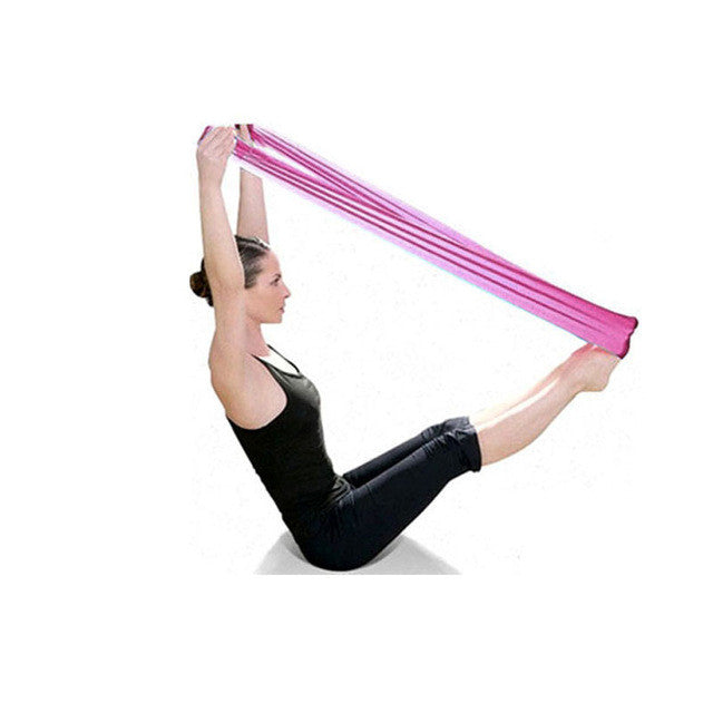 2017 New Pilates Yoga Resistance Bands Aerobics Stretch Tensile Elastic Band yoga banda de resistencia