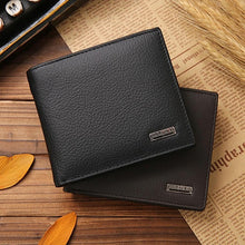 Load image into Gallery viewer, Xiniu Business man wallet Short Black Purse Slim Fold Flip Wallet Card Holder Leather Purse Men&#39;s Wallet carteras mujer#YHEL