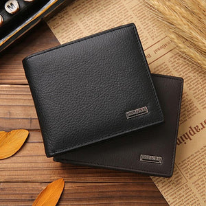 Xiniu Business man wallet Short Black Purse Slim Fold Flip Wallet Card Holder Leather Purse Men's Wallet carteras mujer#YHEL