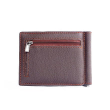 Load image into Gallery viewer, 2016 Wallets Men Short Leather Purse Credit ID Card Holder Slim Coin Purse Brown Solid England Style Men&#39;s Wallet carteras mujer