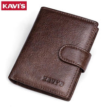 Load image into Gallery viewer, KAVIS 2017 New Slim Genuine Leather Mens Wallet Man Cowhide Cover Coin Purse Small Brand Male Credit&amp;id Multifunctional Walets