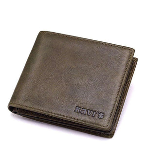 KAVIS Leather Wallets Mens Brand Leather Card Holder with Male Coin Purse for Zipper Walet Portomonee Rfid PORTFOLIO Small Mini