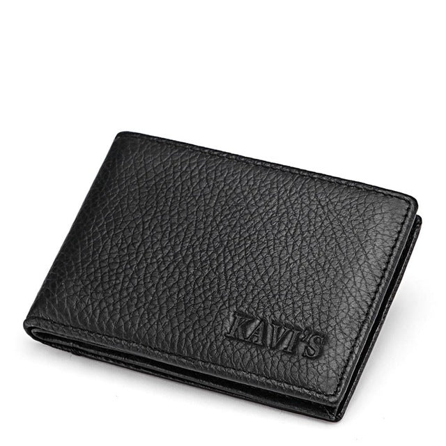 KAVIS Genuine Leather Credit Card Wallets Men Women Bank Credit Card Holder Wallet Leather Wallets for Credit Cards Small Walet