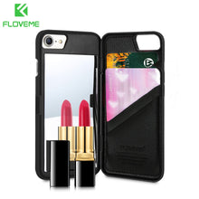 Load image into Gallery viewer, FLOVEME Mirror Case For iPhone 6 6s 7 Plus Wallet+Card Slot Cover Makeup Phone Cases For Apple iPhone 8 X 7 Plus 10 Woman Coque