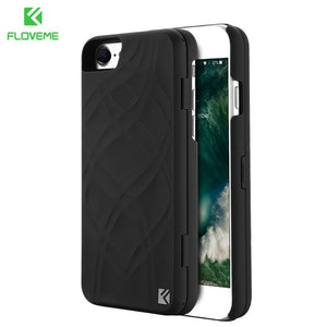 FLOVEME Mirror Case For iPhone 6 6s 7 Plus Wallet+Card Slot Cover Makeup Phone Cases For Apple iPhone 8 X 7 Plus 10 Woman Coque