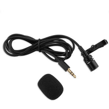 Load image into Gallery viewer, Mini Microphone Portable 3.5mm Plug Microphone with Tie Lapel Lavalier Clip On Microphone for Lectures Teaching Interview for PC