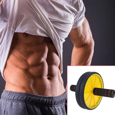 1Pcs Yellow Muscle Double-wheeled Updated Abdominal Wheel Roller Gym Fitness Equipment Accessory Workout Gym Roller Great New