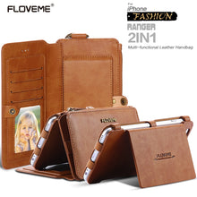 Load image into Gallery viewer, FLOVEME Business Leather Wallet Phone Bag Cases For iPhone 6s 6 For iPhone X 8 7 6s Plus XS Max XR Case Cover For iPhone 5s 5 SE