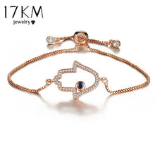 Load image into Gallery viewer, 17KM Fashion Charm Bracelet Eye Hamsa Hand Bracelets For Women 3 Color Adjustable Pulseras Mujer Femme Party Wedding Jewelry