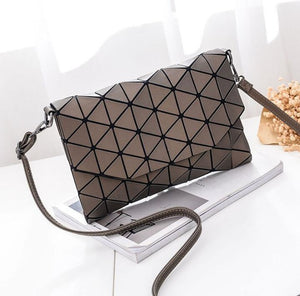 2018 new small solid plaid geometric lingge envelope handbag women clutch ladies purse crossbody messenger shoulder bags LB647