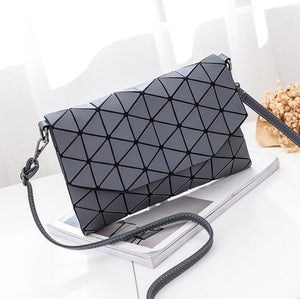 2018 new small solid plaid geometric lingge envelope handbag women clutch ladies purse crossbody messenger shoulder bags LB647