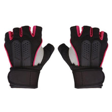 Load image into Gallery viewer, 1 Pair Gym Dumbbell Barbell Weight Lifting Training Half Finger Fitness Gloves Power Dumbbell Fingerless Cross Glove