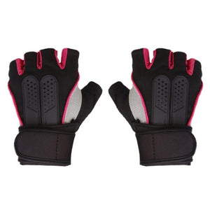 1 Pair Gym Dumbbell Barbell Weight Lifting Training Half Finger Fitness Gloves Power Dumbbell Fingerless Cross Glove