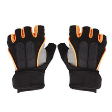 Load image into Gallery viewer, 1 Pair Gym Dumbbell Barbell Weight Lifting Training Half Finger Fitness Gloves Power Dumbbell Fingerless Cross Glove