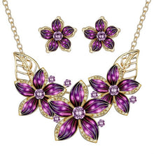 Load image into Gallery viewer, FAMSHIN 2018 New Jewelry Set Necklace Earrings Woman Lady Party Oil Drop Flower Joker Romantic Beautiful Amazing Free shipping