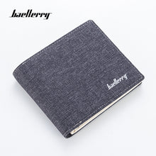 Load image into Gallery viewer, Baellerry Men Wallets 2018 Luxury Brand Men&#39;s Wallet Canvas Short Wallet Retro Zipper Wallet Men Purse Male Carteira Masculina