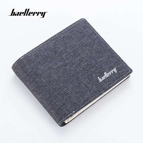 Baellerry Men Wallets 2018 Luxury Brand Men's Wallet Canvas Short Wallet Retro Zipper Wallet Men Purse Male Carteira Masculina