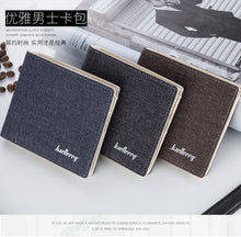 Load image into Gallery viewer, Baellerry Men Wallets 2018 Luxury Brand Men&#39;s Wallet Canvas Short Wallet Retro Zipper Wallet Men Purse Male Carteira Masculina