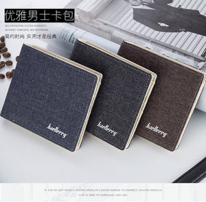 Baellerry Men Wallets 2018 Luxury Brand Men's Wallet Canvas Short Wallet Retro Zipper Wallet Men Purse Male Carteira Masculina