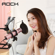 Load image into Gallery viewer, ROCK Karaoke Microphone for Smartphone Speaker 3.5mm Jack Dynamic Wired Durable Professional Condenser