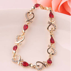 Heart Drop Crystal Bracelet