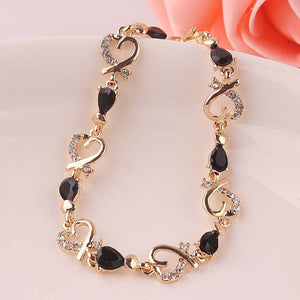 Heart Drop Crystal Bracelet