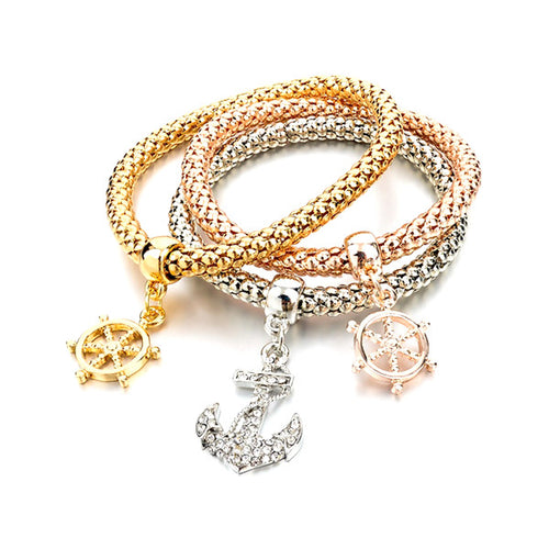 Mesh Multi-layer Three Color Bracelet