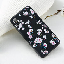 Load image into Gallery viewer, FLOVEME Case For iPhone 5S 5 SE 6 6s 3D Relief Flower Soft Silicone Phone Cases For iPhone X 7 8 6 Plus Floral Cover Accessories