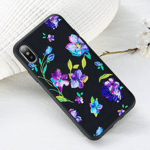 Load image into Gallery viewer, FLOVEME Case For iPhone 5S 5 SE 6 6s 3D Relief Flower Soft Silicone Phone Cases For iPhone X 7 8 6 Plus Floral Cover Accessories