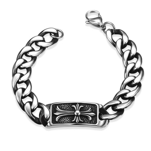 Abstract Emblem Stainless Steel Bracelet