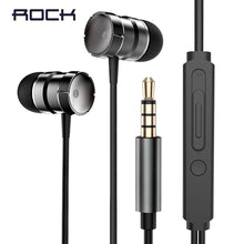 Load image into Gallery viewer, Rock In-Ear Metal Earphones Stereo Headset 3.5mm inear Wired Earphone With Microphone