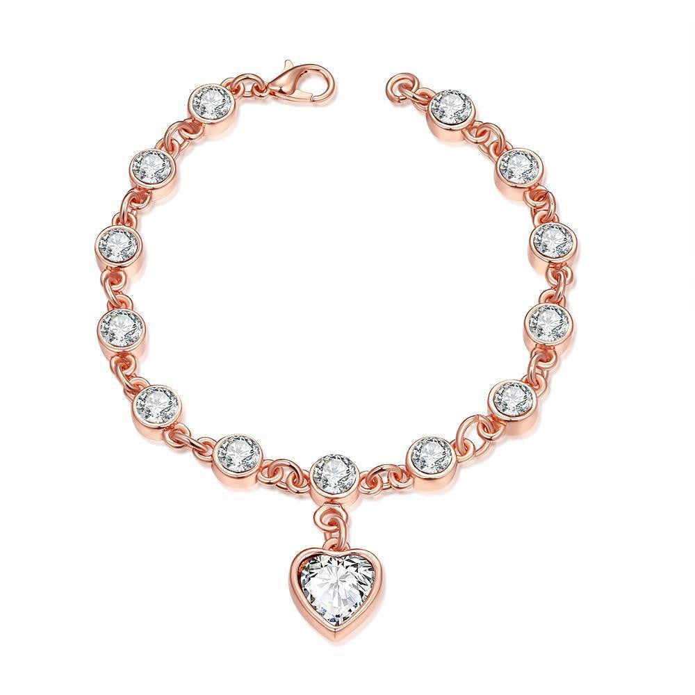 Heart Rose Gold 18K Plated Bracelet