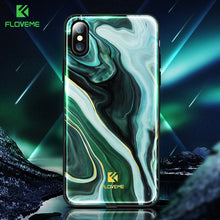 Load image into Gallery viewer, FLOVEME Luxury Phone Case For iPhone X 8 7 Soft Edge Agate Pattern Cases for Apple iPhone 7 7 8 Plus Cover Silicone Accessories