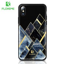 Load image into Gallery viewer, FLOVEME Luxury Phone Case For iPhone X 8 7 Soft Edge Agate Pattern Cases for Apple iPhone 7 7 8 Plus Cover Silicone Accessories