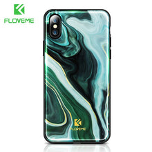 Load image into Gallery viewer, FLOVEME Luxury Phone Case For iPhone X 8 7 Soft Edge Agate Pattern Cases for Apple iPhone 7 7 8 Plus Cover Silicone Accessories