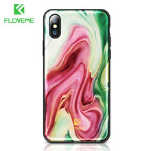 Load image into Gallery viewer, FLOVEME Luxury Phone Case For iPhone X 8 7 Soft Edge Agate Pattern Cases for Apple iPhone 7 7 8 Plus Cover Silicone Accessories