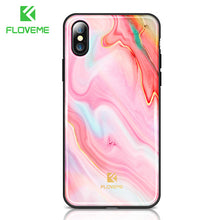 Load image into Gallery viewer, FLOVEME Luxury Phone Case For iPhone X 8 7 Soft Edge Agate Pattern Cases for Apple iPhone 7 7 8 Plus Cover Silicone Accessories