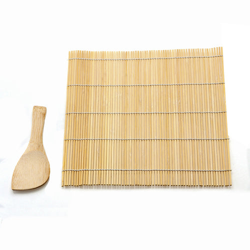 ABEDOE 1 Set Sushi Rolling Mat Roller Bamboo Material Mat Maker DIY And A Rice Paddle Sushi Tools Cooking tool kitchen gadgets