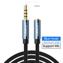 Load image into Gallery viewer, Ugreen Jack 3.5 mm Audio Extension Cable for Huawei P20 lite Stereo 3.5mm Jack Aux Cable for Headphones Xiaomi Redmi 5 plus PC