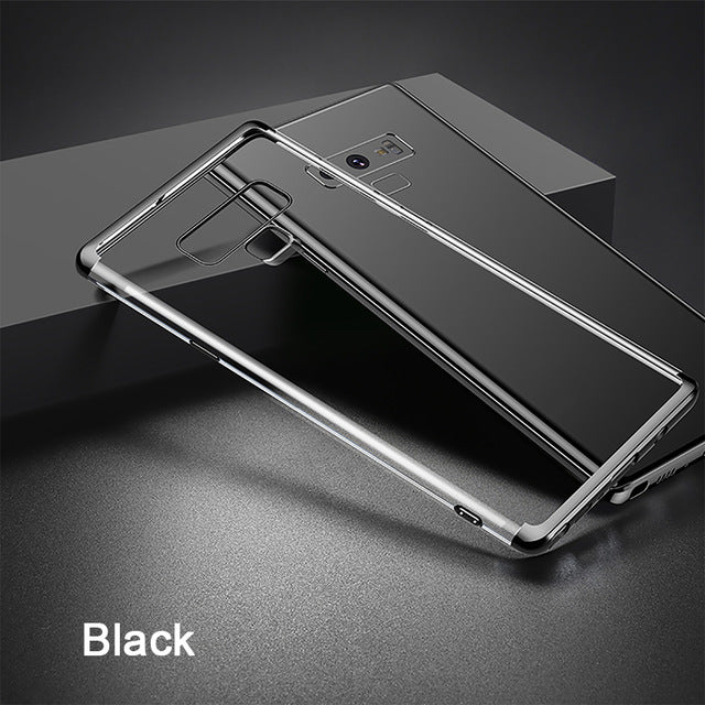 Baseus Luxury Plating Case For Samsung Galaxy Note 9 Coque Soft TPU Transparent Clear Silicone Back Cover Case For Galaxy Note9