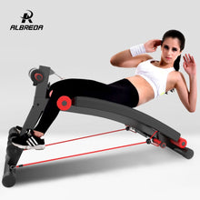 Load image into Gallery viewer, ALBREDA Step by multifunction supine board Pull rope bench crunches abdomen machine abdominal chair home sport fitness equipment