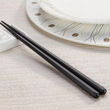 Load image into Gallery viewer, 1 Pair Japanese Chopsticks Alloy Non-Slip Wood Color Sushi Chop Sticks Set Chinese Gift Family Friends Colleagues Gifts