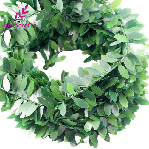 Lucia crafts 7m/lot Artificial Leaves Garland Hanging Plants Fake Vine for Wedding Party Garden Wall Decoration 027033018