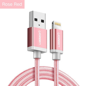 Ugreen MFi USB Cable for iPhone Xs Max 7 Plus 2.4A Fast Charging Lightning Cable for iPhone 6 USB Data Cable Phone Charger Cable