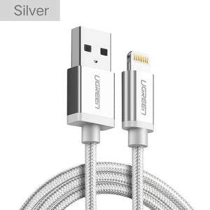 Ugreen MFi USB Cable for iPhone Xs Max 7 Plus 2.4A Fast Charging Lightning Cable for iPhone 6 USB Data Cable Phone Charger Cable